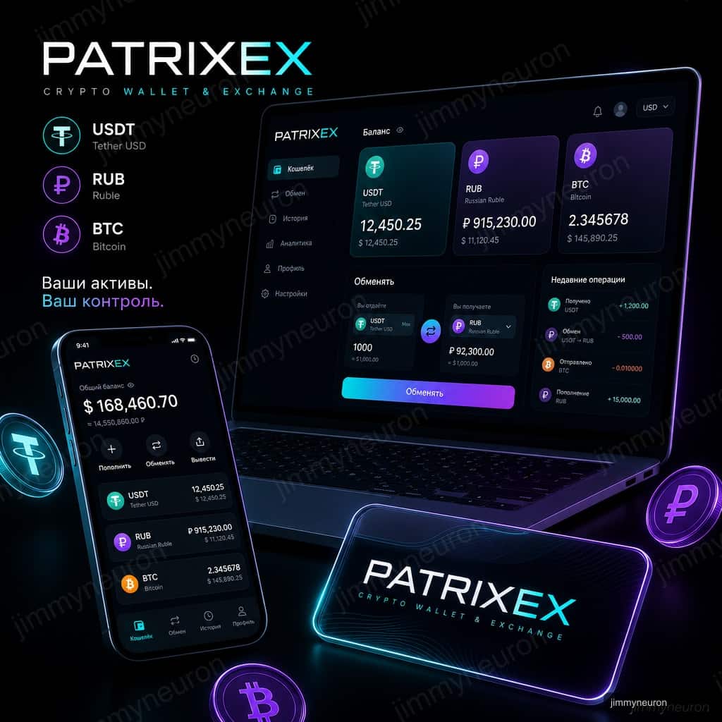 PATRIXEX - Криптовалютный кошелек для обмена