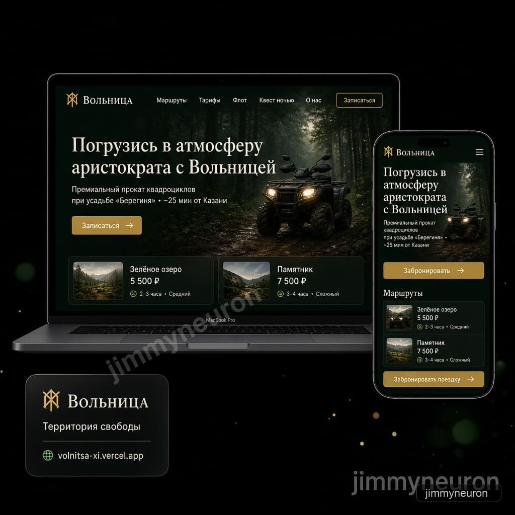 Вольница — сайт проката квадроциклов при усадьбе Берегиня