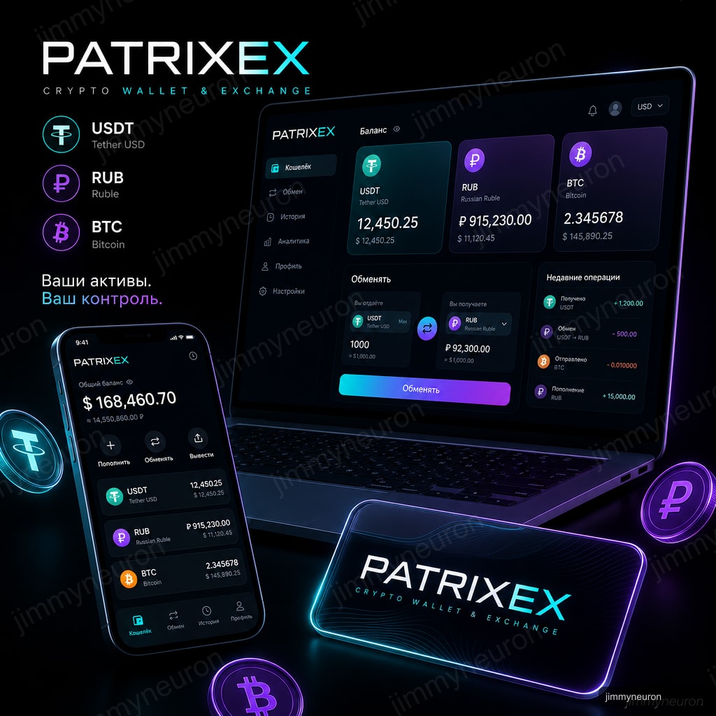 PATRIXEX - Криптовалютный кошелек для обмена