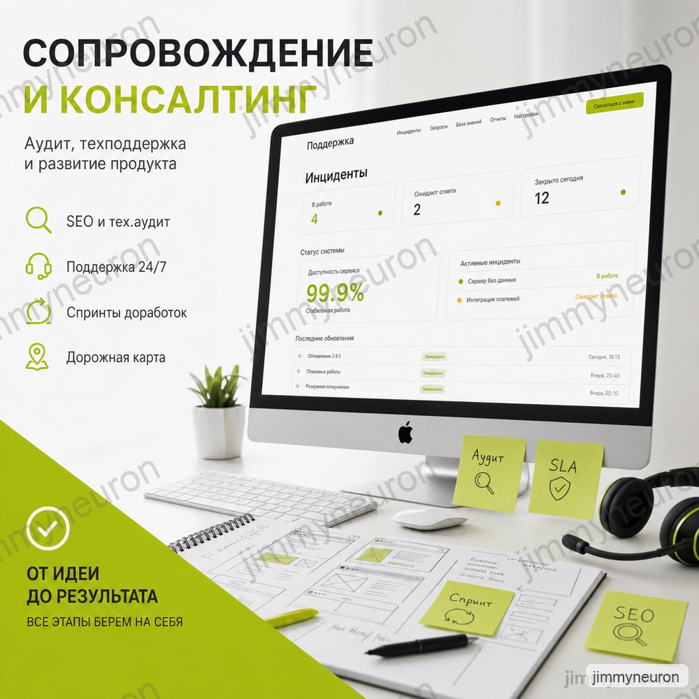 Сопровождение и консалтинг — услуга JimmyNeuron