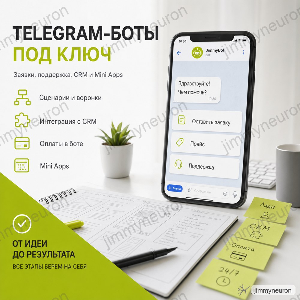 Telegram-боты — услуга JimmyNeuron